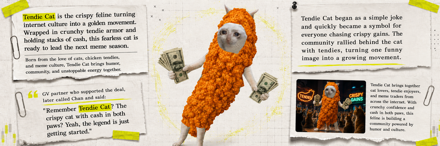 Tendie Cat lore banner